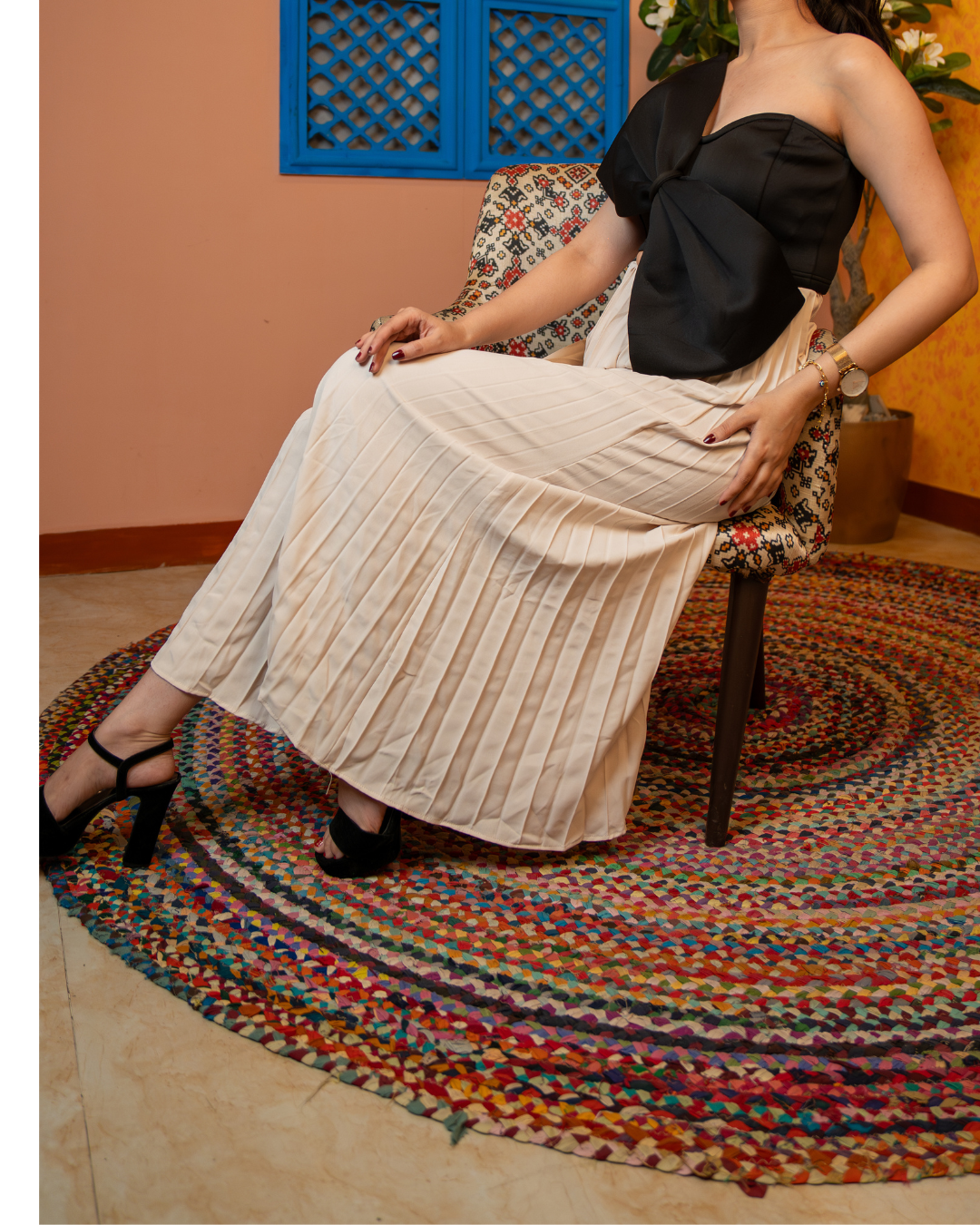 Korean Breeze Pleated Trousers – Beige Elegance for Every Day