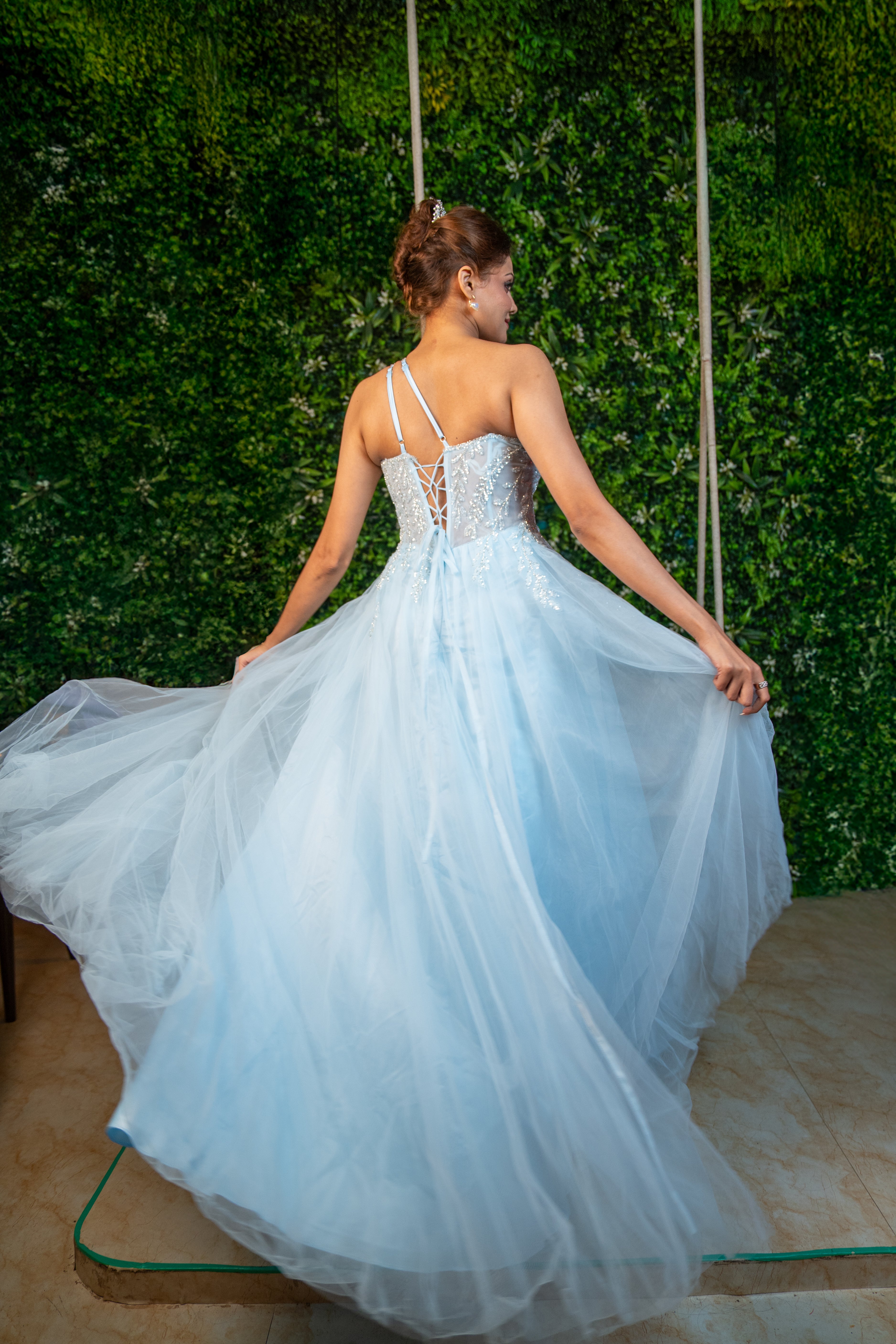 Kiyana Embellished Sky Blue Gown – Designer Evening & Formal Dress