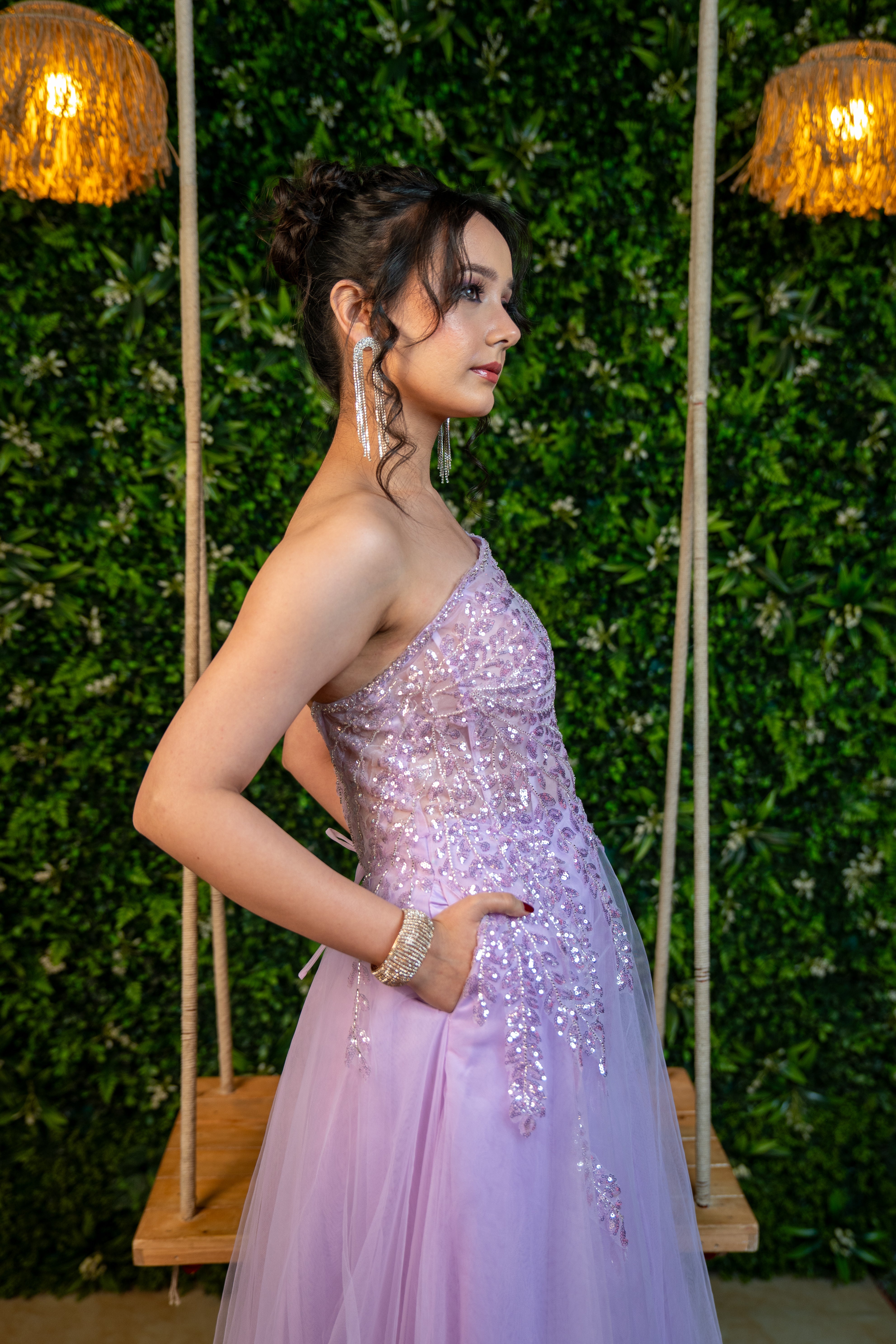 Kiyana Embellished Lavender Gown