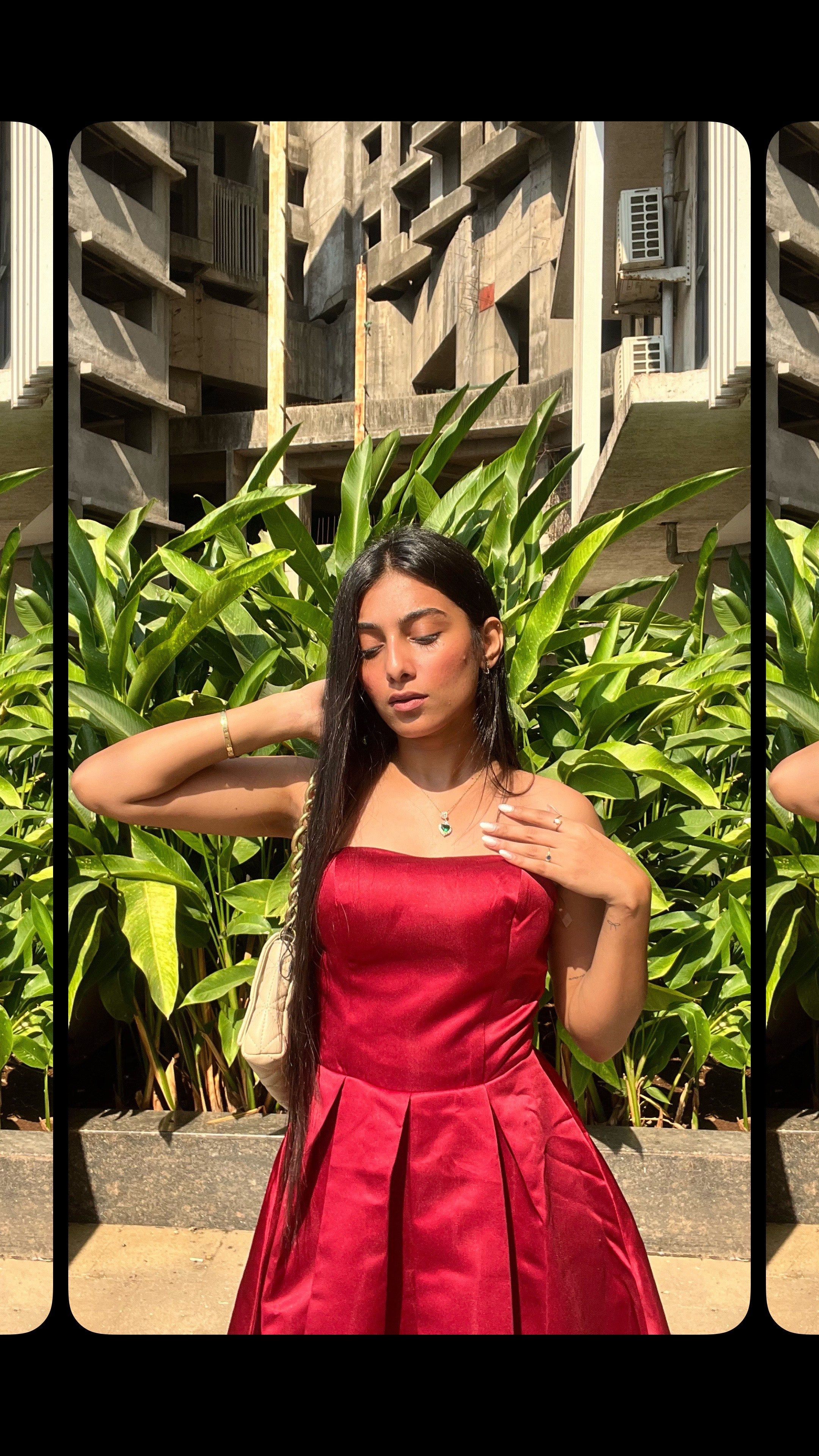 Kavya Red Satin Strapless Fit & Flare Mini Dress: Party-wear for Women Kavya Red Satin Strapless Fit & Flare Mini Dress: Party-wear for Women