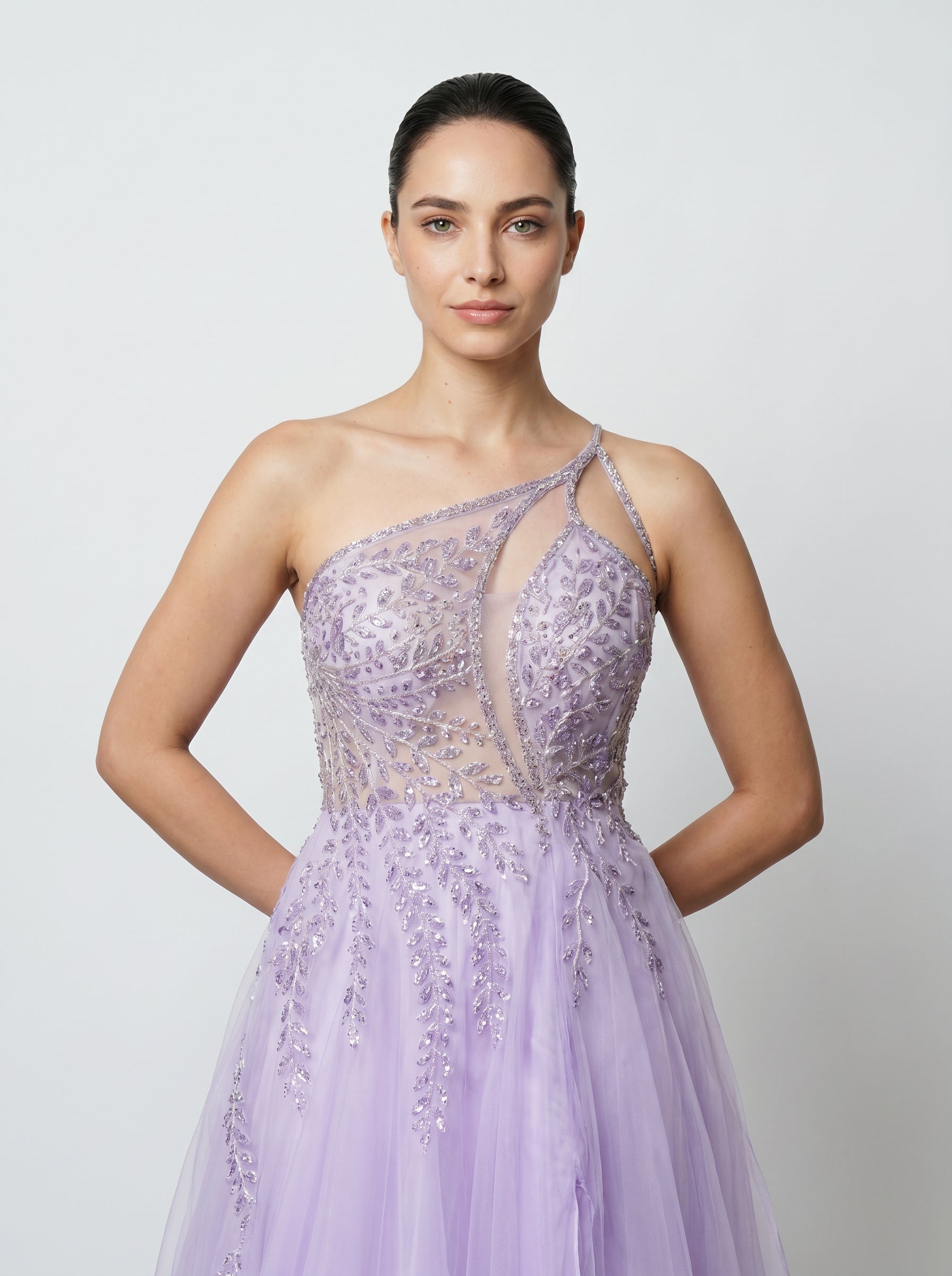 Kiyana Embellished Lavender Gown