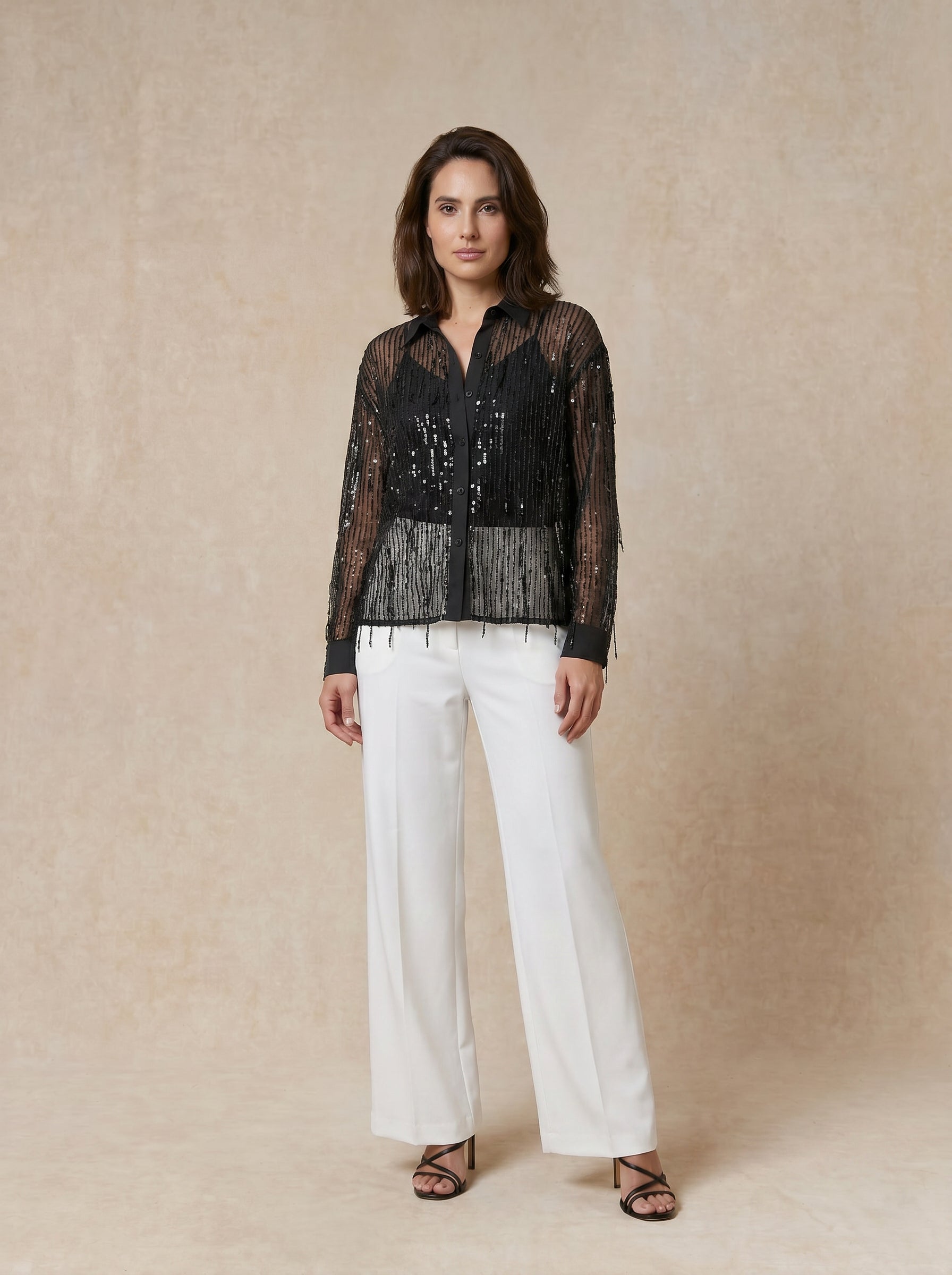 High-Waisted White Tailored Trousers:Timeless & Versatile