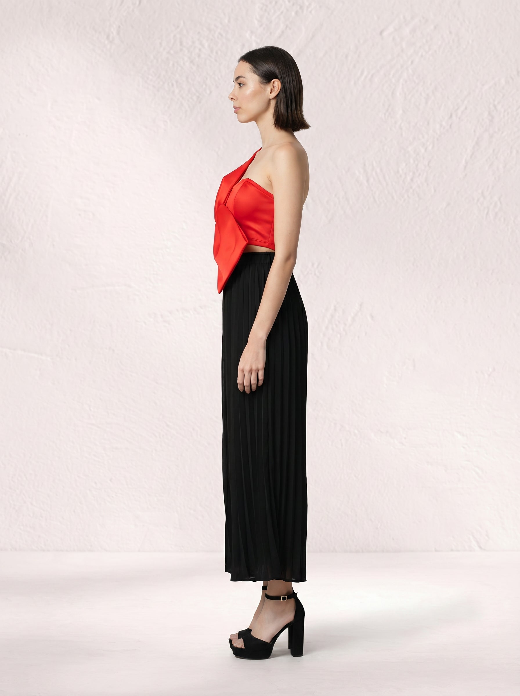 Scarlet Red Bow Crop Top: Bold. Sculpted. Unforgettable.