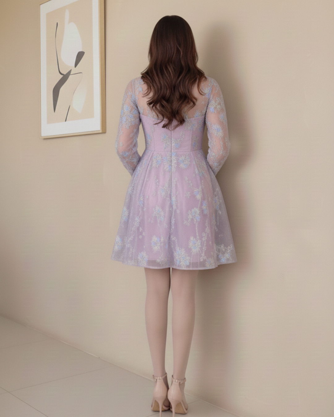 Tisha -  Embroidered Pink Mini dress | NIYARA India