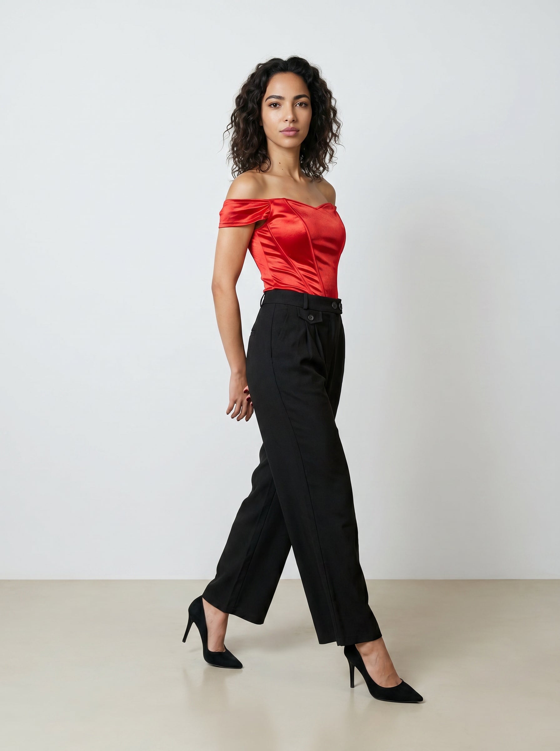 Allure Scarlet Off-Shoulder Corset Top: Bold & Elegant Statement Wear